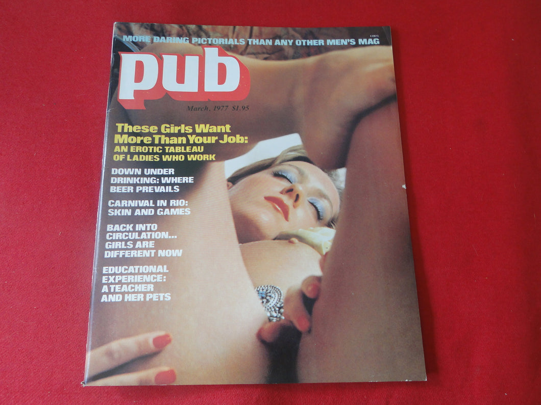 Vintage Nude Erotic Sexy Adult Magazine Pub March 1977      JB35