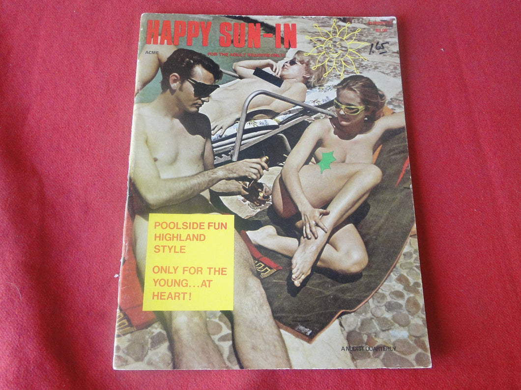 Vintage Nude Erotic Sexy Adult Magazine Happy Sun In Nudist 1969       P87