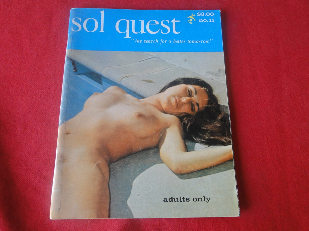 Vintage Nude Erotic Sexy Adult Magazine Sol Quest Nudist 1970          P87