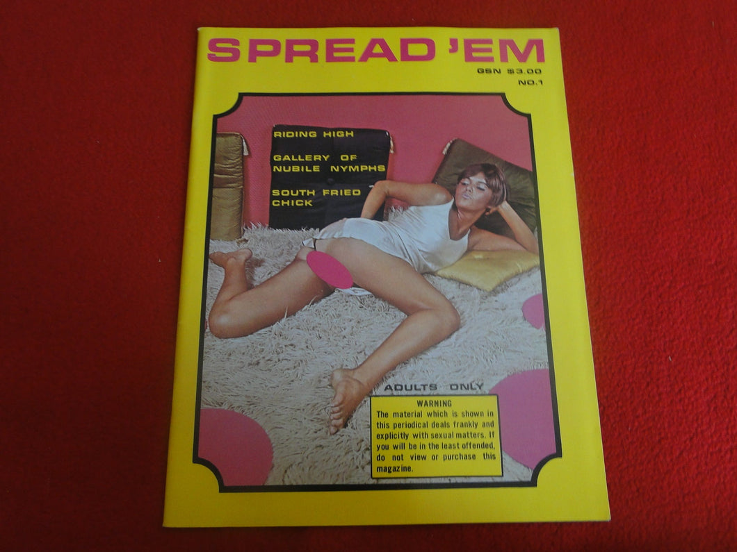 Vintage Nude Erotic Sexy Adult Magazine Spread 'Em 1972      P84