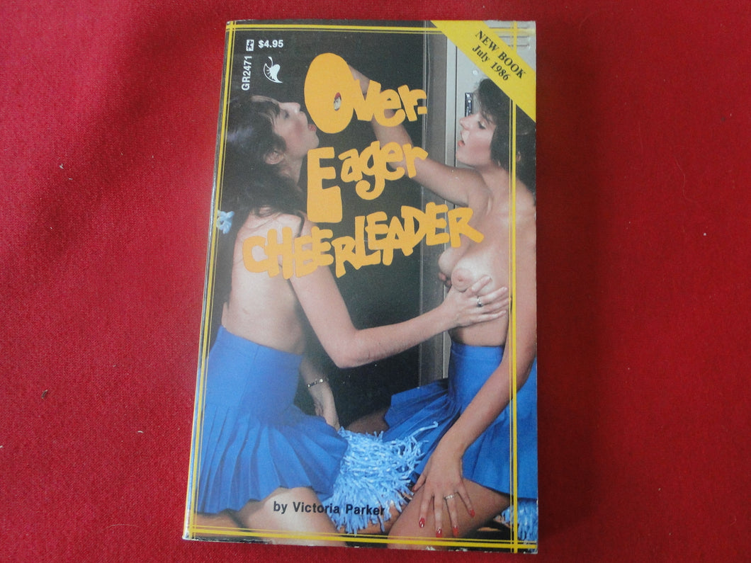 Vintage Erotic Adult Paperback Book/Novel Over Eager Cheerleader Greenleaf 1986     P54