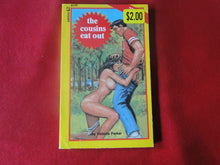 Load image into Gallery viewer, Vintage Erotic Adult Paperback Book/Novel The Cousins Eat Out Greenleaf 1986     P54
