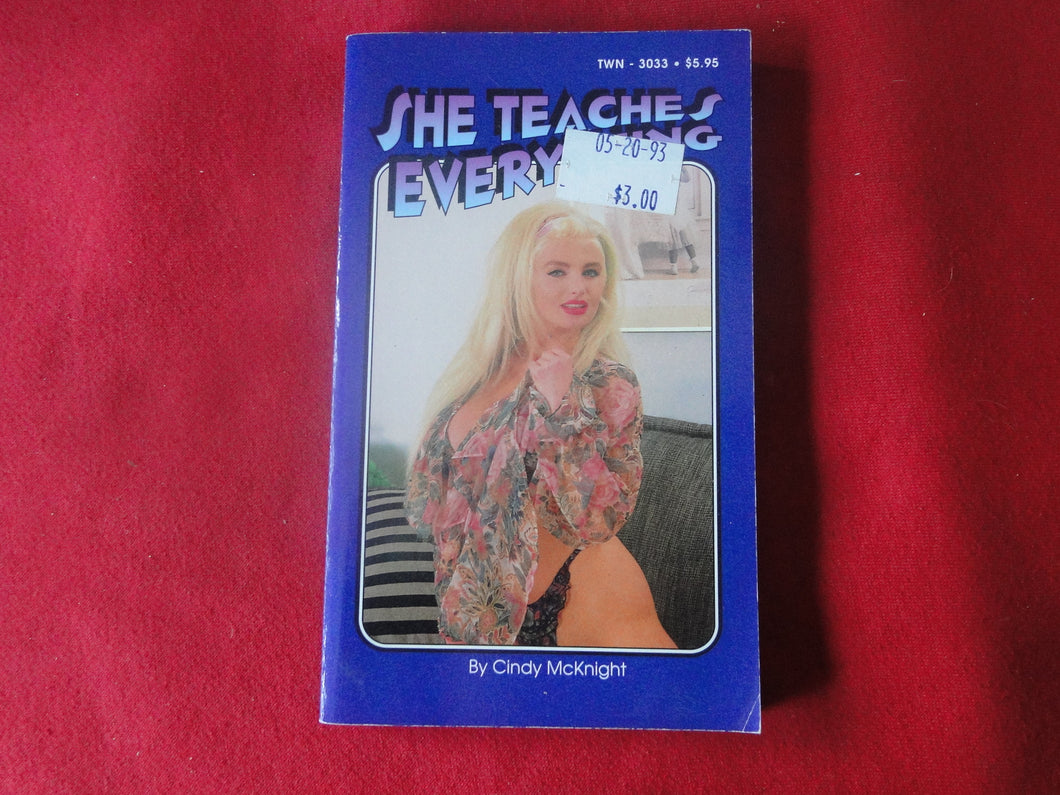 Vintage Erotic Adult Paperback Book/Novel She Teaches Everything     P54