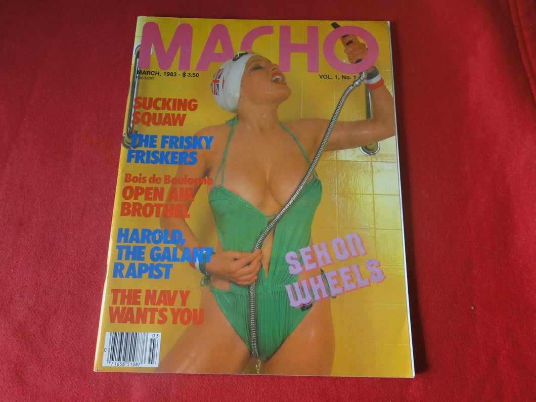 Vintage Nude Erotic Sexy Adult Magazine Macho March 1983          GM