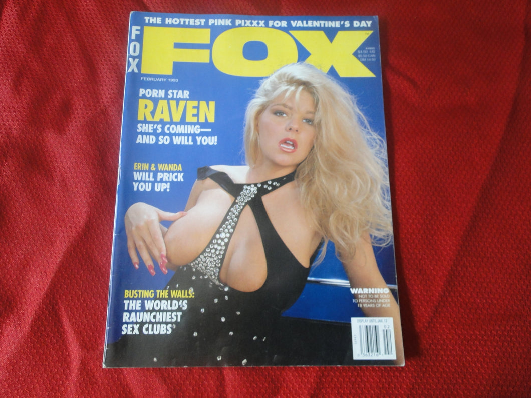 Vintage Nude Erotic Sexy Adult Magazine Fox February 1993        JB54