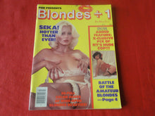 Load image into Gallery viewer, Vintage Nude Erotic Sexy Adult Magazine Pub Blondes Are More Fun +1 Seka 1982     JB53
