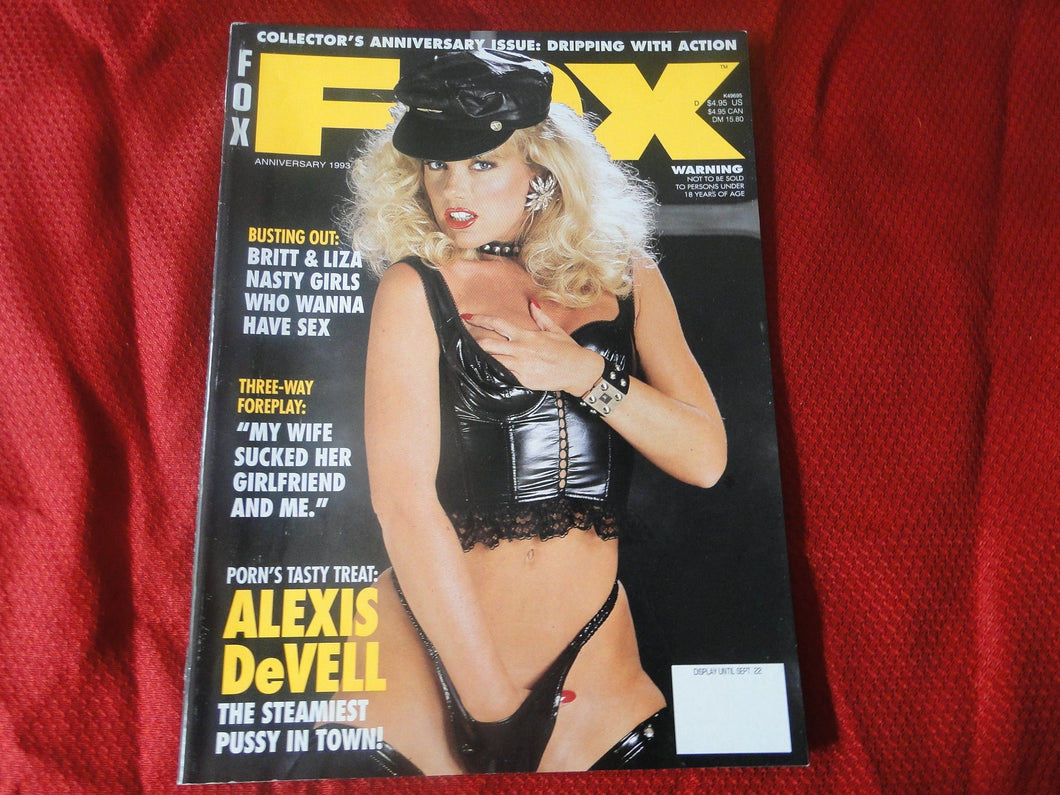 Vintage Nude Erotic Sexy Adult Magazine Fox 1993        JB54