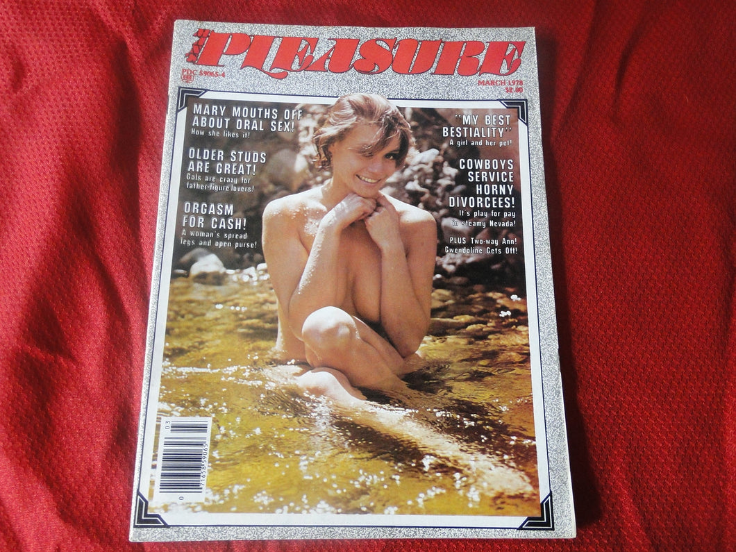 Vintage Nude Erotic Sexy Adult Magazine Man's Pleasure March 1978      JB54