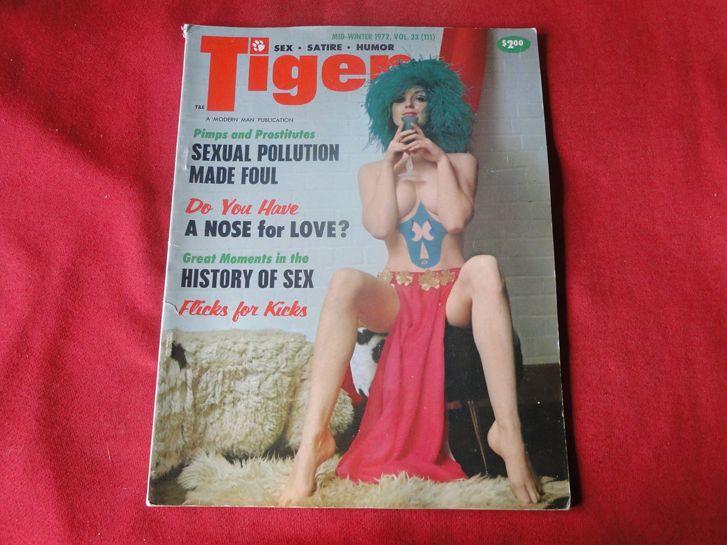 Vintage Nude Erotic Sexy Adult Magazine Tiger 1972           P85