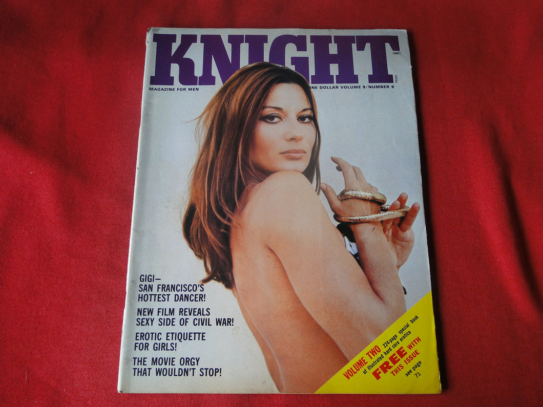 Vintage Nude Erotic Sexy Adult Magazine Knight Feb. 1973          P90