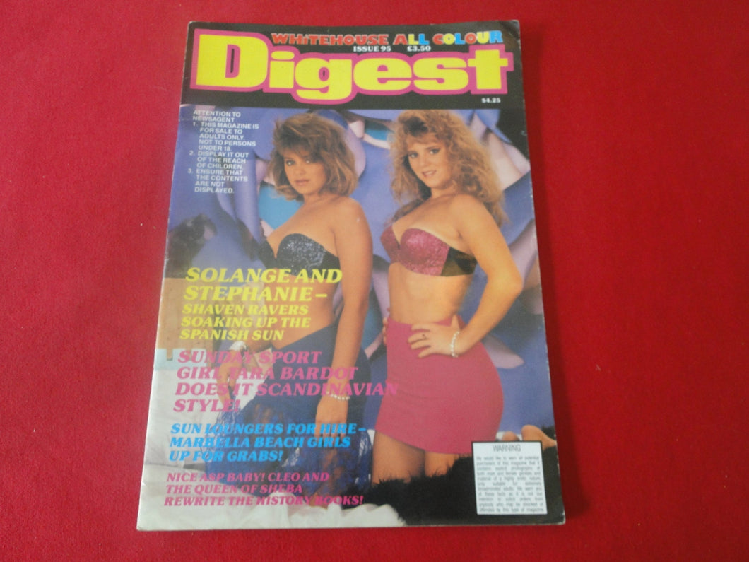 Vintage Nude Erotic Sexy Adult Magazine Whitehouse All Colour Digest #95       JB17