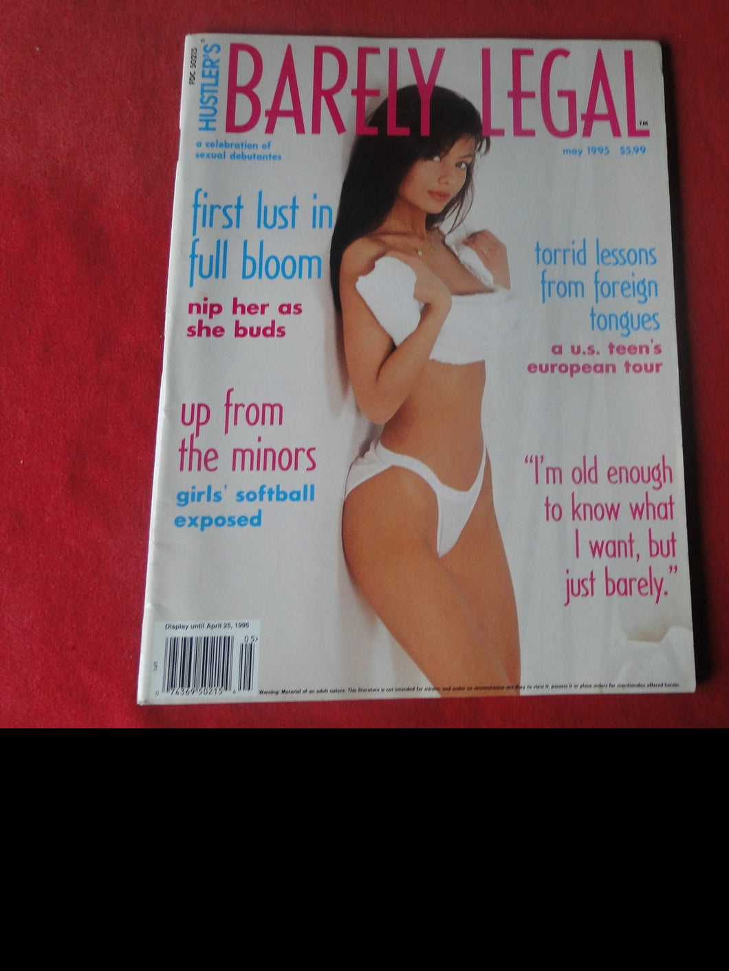 Vintage Nude Erotic Sexy Adult Magazine Barely Legal May 1995           <