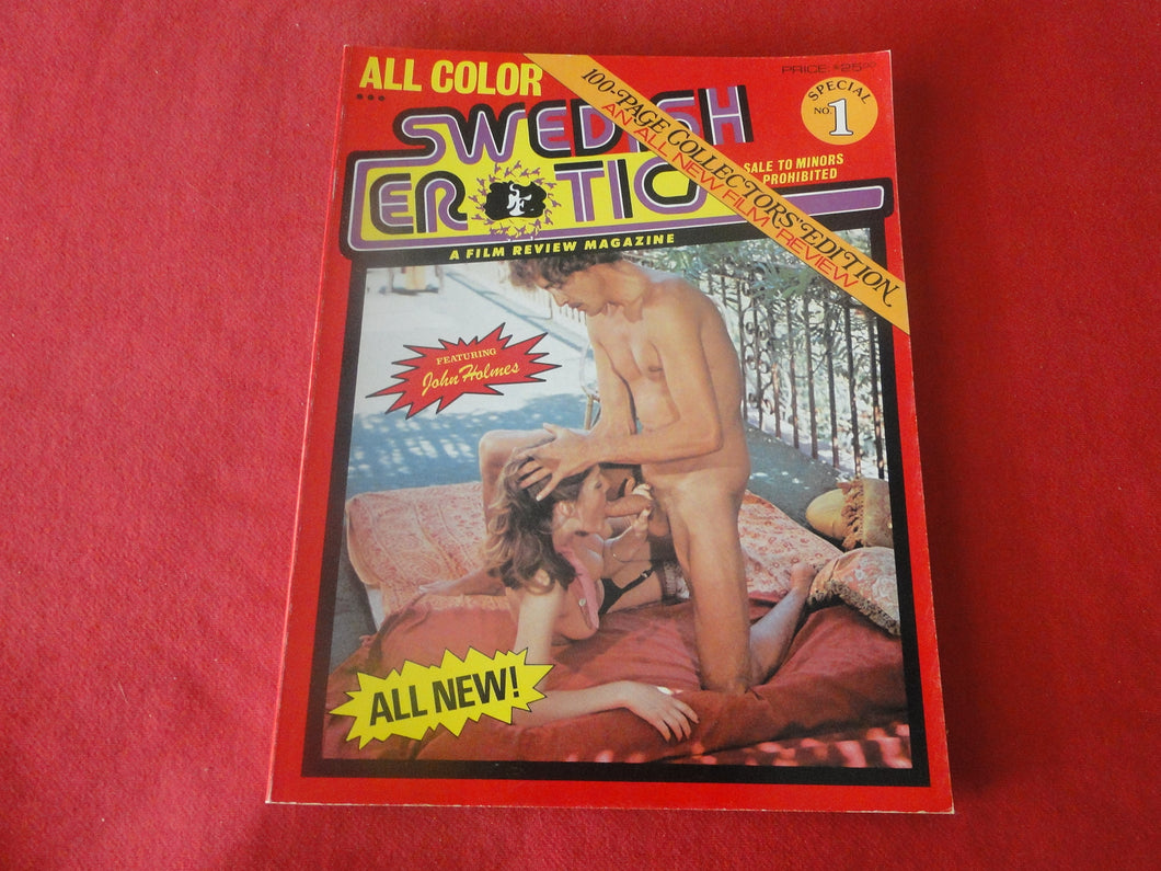 Vintage Nude Erotic Sexy Adult Magazine Swedish Erotica All Color John Holmes No. 1  P95