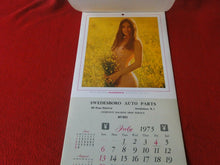 Load image into Gallery viewer, Vintage Semi-Nude Pinup Wall Calendar 1975 Playboy 17 x 10 Swedesboro Auto     H
