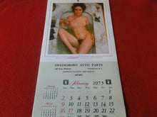Load image into Gallery viewer, Vintage Semi-Nude Pinup Wall Calendar 1975 Playboy 17 x 10 Swedesboro Auto     H
