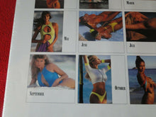 Load image into Gallery viewer, Vintage Large Semi-Nude Pinup Wall Calendar Sport Illustrated Swimsuit 1991    B
