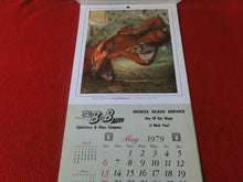 Load image into Gallery viewer, Vintage Semi-Nude Pinup Wall Calendar 1979 Playboy B&amp;B Auto                    H
