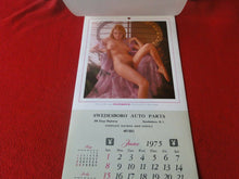 Load image into Gallery viewer, Vintage Semi-Nude Pinup Wall Calendar 1975 Playboy 17 x 10 Swedesboro Auto     H
