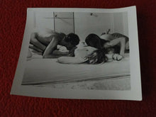 Load image into Gallery viewer, Vintage 18 Year Old + Original Silver Gelatin Nude Women Threesome Orgy Photo  @
