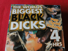 Load image into Gallery viewer, Vintage Adult Erotic XXX Porn VHS Tape World's Biggest Black Dicks 4 Hrs.     A2
