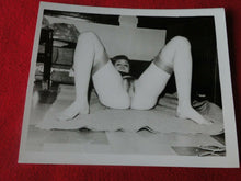 Load image into Gallery viewer, Vintage Original 50's 18 + Nude Woman Hairy Bush Silver Gelatin Pinup Photo   HB
