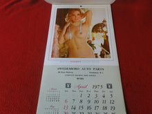 Load image into Gallery viewer, Vintage Semi-Nude Pinup Wall Calendar 1975 Playboy 17 x 10 Swedesboro Auto     H
