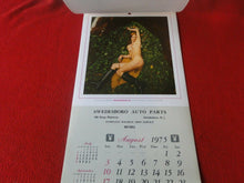 Load image into Gallery viewer, Vintage Semi-Nude Pinup Wall Calendar 1975 Playboy 17 x 10 Swedesboro Auto     H
