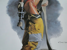 Load image into Gallery viewer, Dave Nestler Face The Fire Hot Erotic Sexy Fire Fighter Woman Art Signed Print
