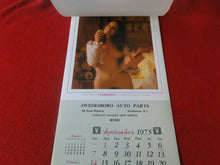 Load image into Gallery viewer, Vintage Semi-Nude Pinup Wall Calendar 1975 Playboy 17 x 10 Swedesboro Auto     H
