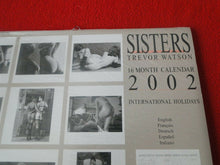 Load image into Gallery viewer, Vintage Large Semi-Nude Pinup Wall Calendar SEALED 12 x 12 2002 Sisters        B
