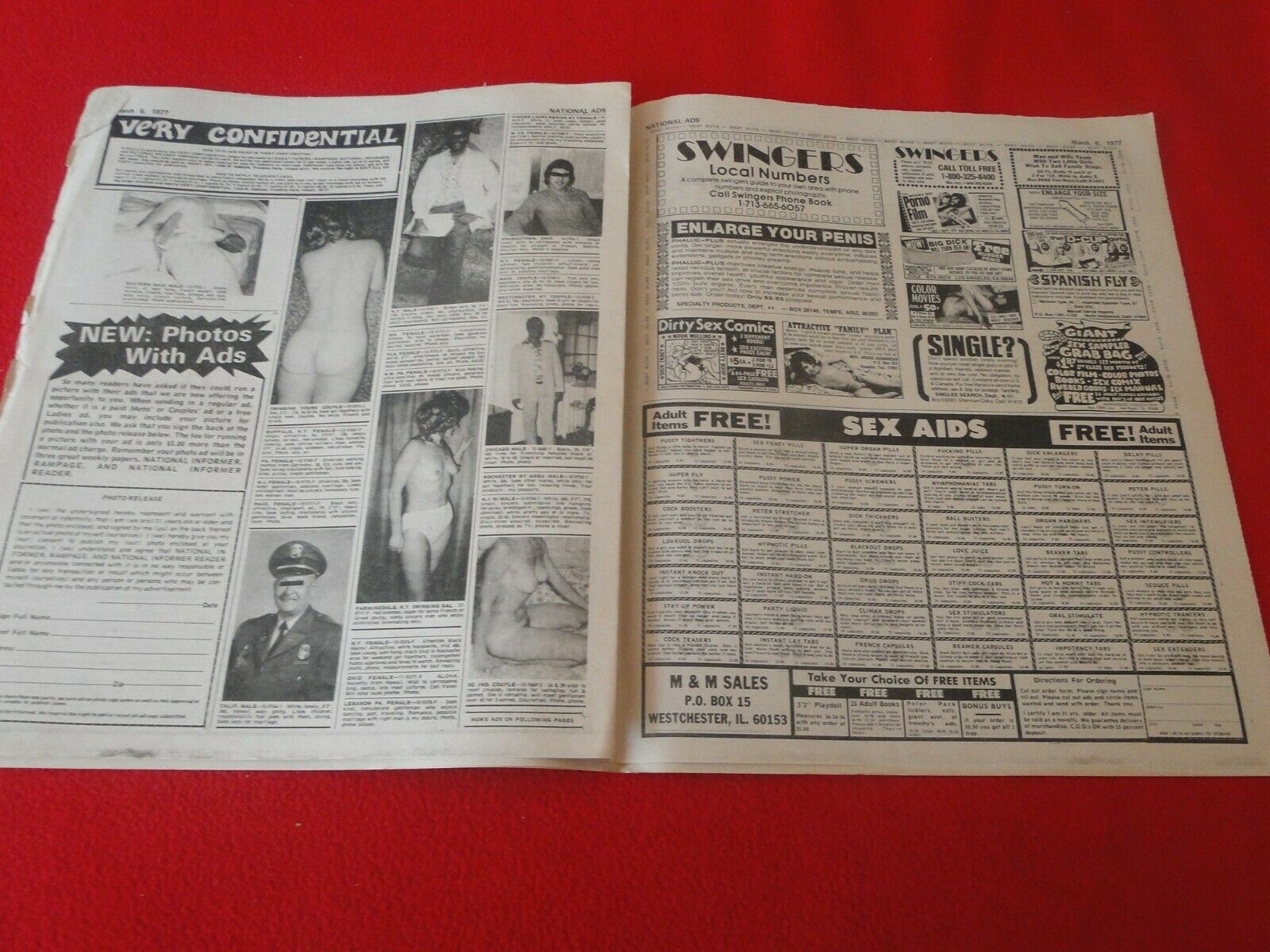 Vintage Classic Adult XXX Porn Newspaper/Magazine Rampage March 1977 pic pic