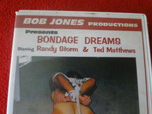 Load image into Gallery viewer, Vintage Adult Erotic Gay Interest VHS Tape BDSM Bondage Dreams Randy Storm
