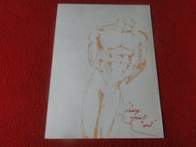 Load image into Gallery viewer, Vintage Original Art Drawing/Painting/Ink/Paint Gay Interest Nude Man Signed
