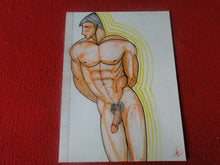 Load image into Gallery viewer, Vintage Original Art Drawing/Painting/Ink/Paint Gay Interest Nude Man Signed
