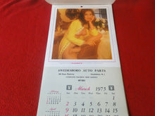 Load image into Gallery viewer, Vintage Semi-Nude Pinup Wall Calendar 1975 Playboy 17 x 10 Swedesboro Auto     H
