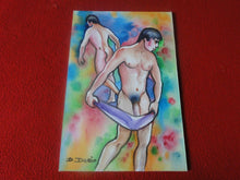 Load image into Gallery viewer, Vintage Original Art Water Color Painting Gay Interest Nude Man Signed Naumko
