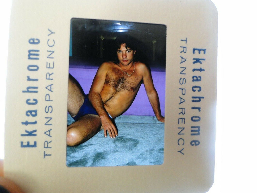 VINTAGE 35MM SLIDE MALE 18 YEAR OLD + GAY INTEREST BEEFCAKE MUSCLE SEMI NUDE  G5