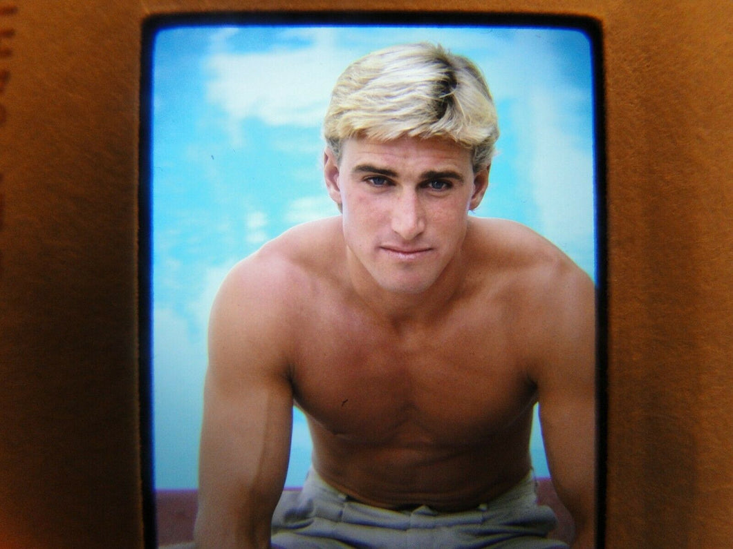 VINTAGE 35MM SLIDE MALE GAY INTEREST BEEFCAKE MUSCLE SEMI NUDE HOT BUFF EP1