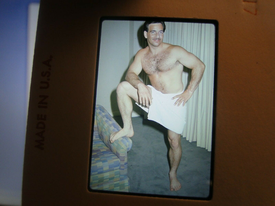 VINTAGE 35MM SLIDE MALE GAY INTEREST BEEFCAKE MUSCLE SEMI NUDE HOT BUFF FN&