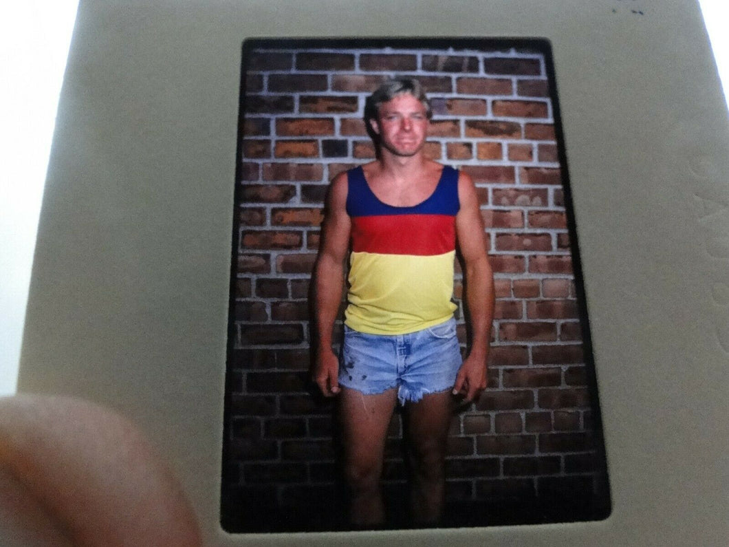 VINTAGE 35MM SLIDE MALE GAY INTEREST BEEFCAKE MUSCLE SEMI NUDE HOT BUFF   G5G