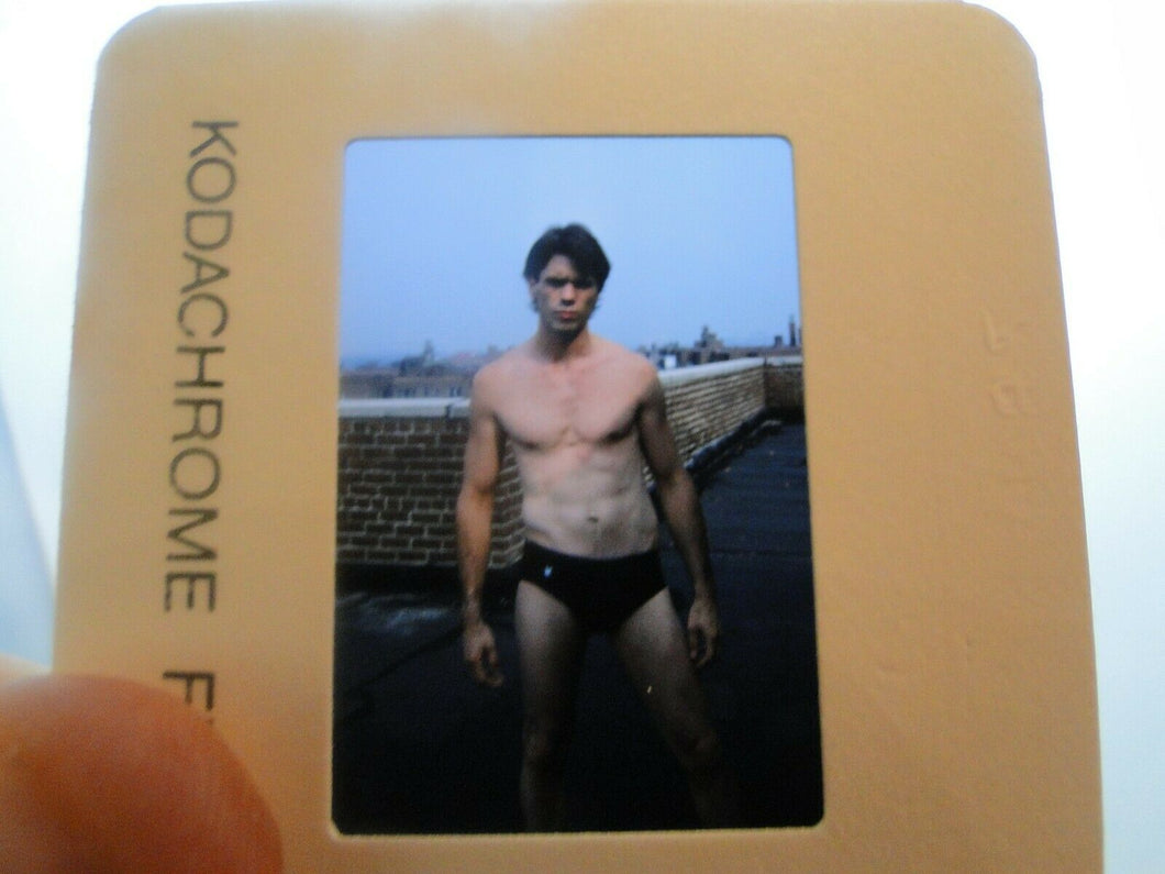 VINTAGE 35MM SLIDE MALE GAY INTEREST BEEFCAKE MUSCLE SEMI NUDE HOT BUFF EJ1