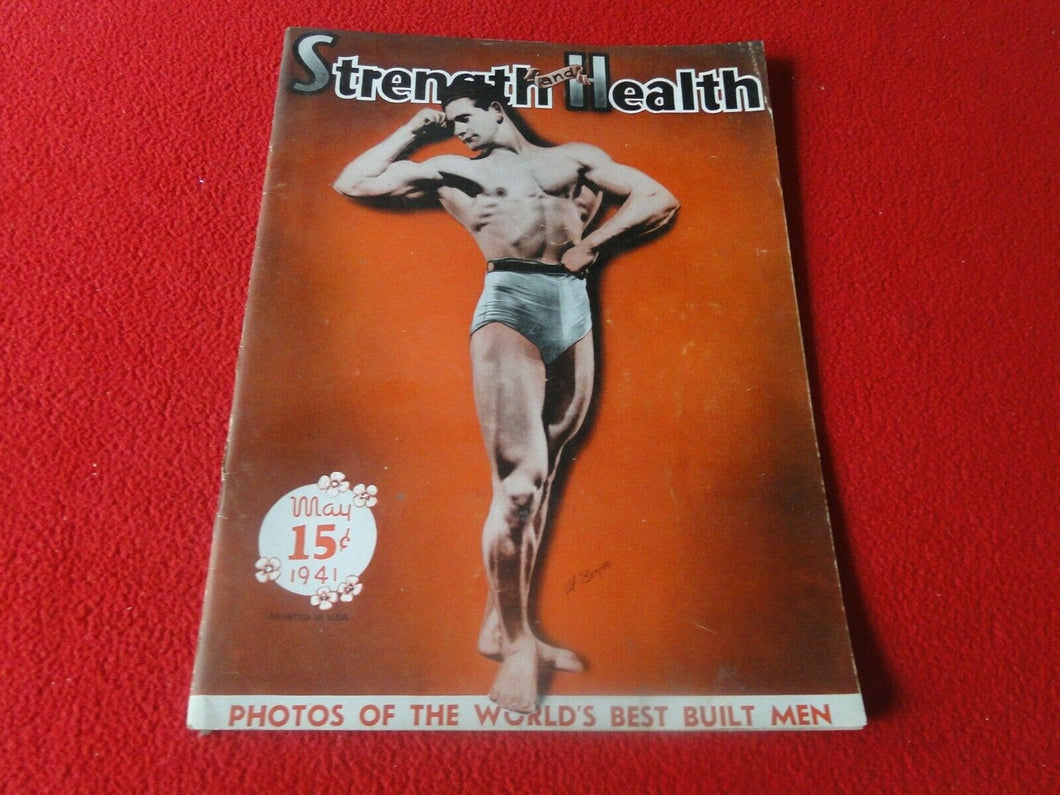 STRENGTH AND HEALTH Bodybuilding Muscle Magazine Gay Interest May 1941       G50