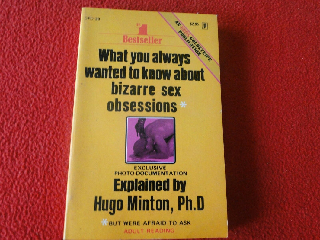 Vintage Sexy Erotic Adult Paperback Book Bizarre Sex Obsessions Eros Goldstripe/