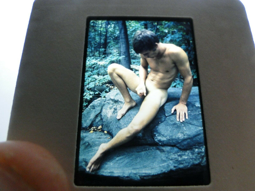 VINTAGE SLIDE/PHOTO MALE GAY INTEREST BEEFCAKE MUSCLE NUDE HOT HUNG A17