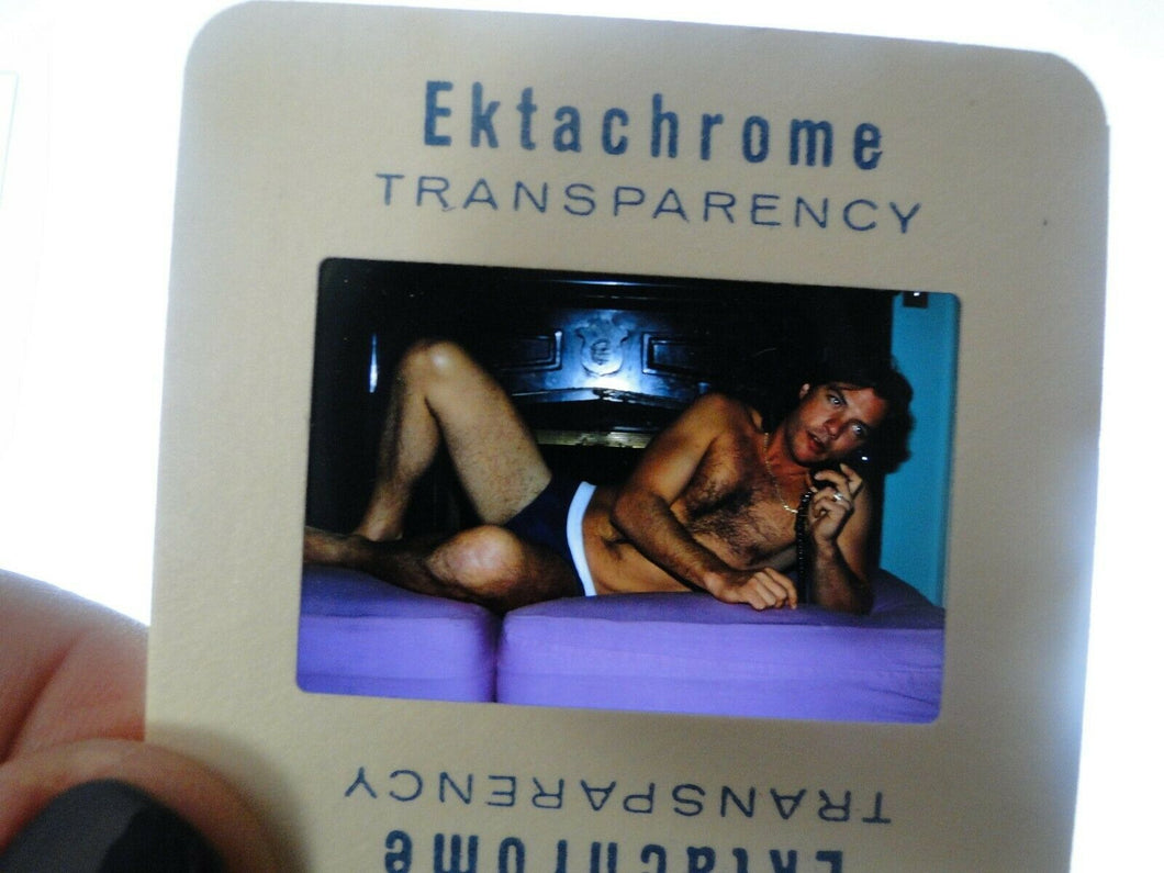VINTAGE 35MM SLIDE MALE GAY INTEREST BEEFCAKE MUSCLE SEMI NUDE HOT BUFF G8