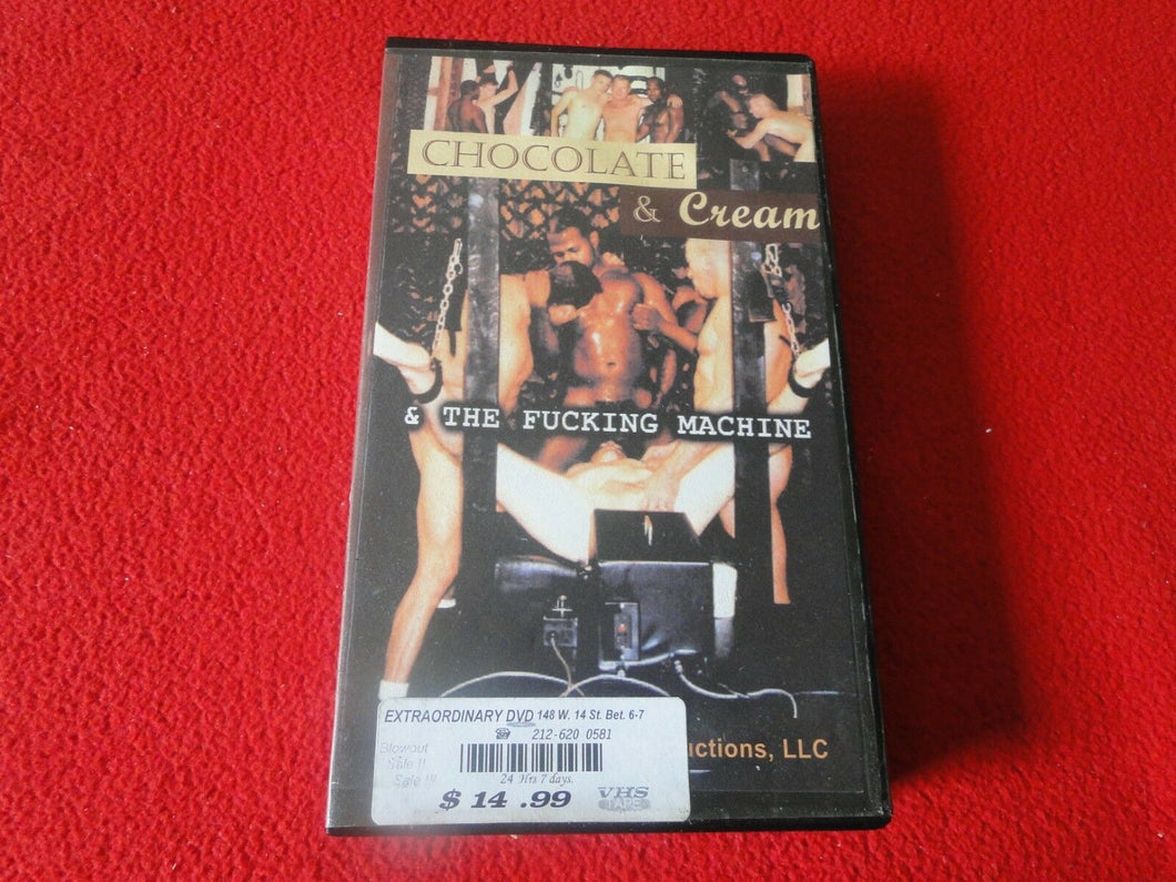 Vintage Adult Erotic Gay Interest VHS Tape Chocolate & Cream                   F