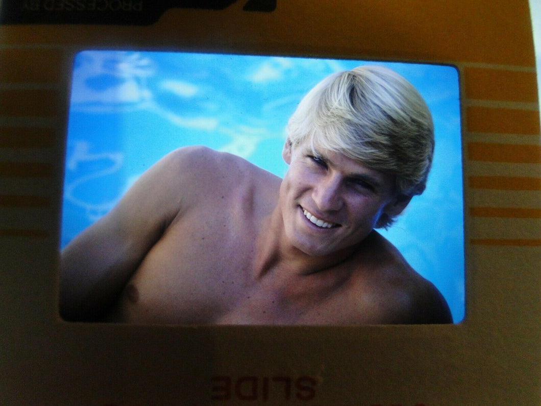 VINTAGE 35MM SLIDE MALE GAY INTEREST BEEFCAKE MUSCLE SEMI NUDE HOT BUFF FB@