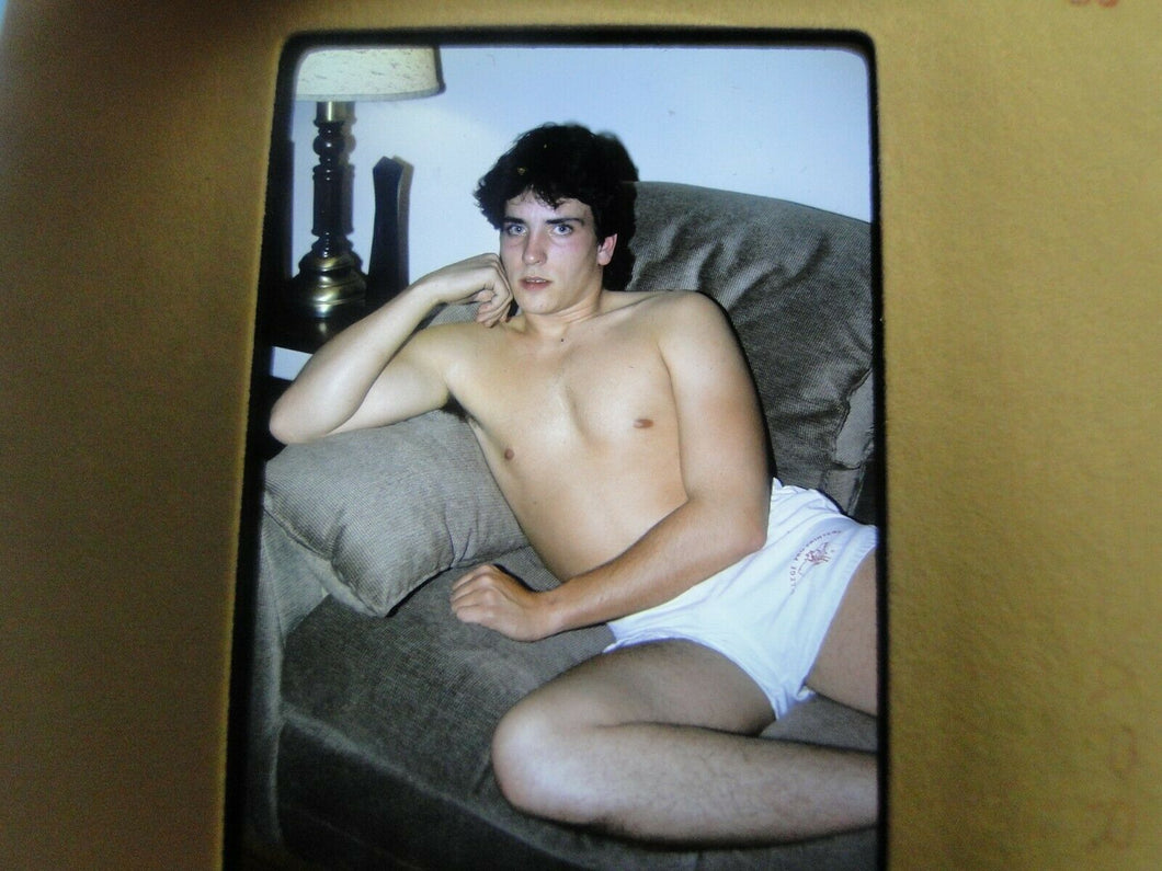 VINTAGE 35MM SLIDE MALE GAY INTEREST BEEFCAKE MUSCLE SEMI NUDE HOT BUFF FP@