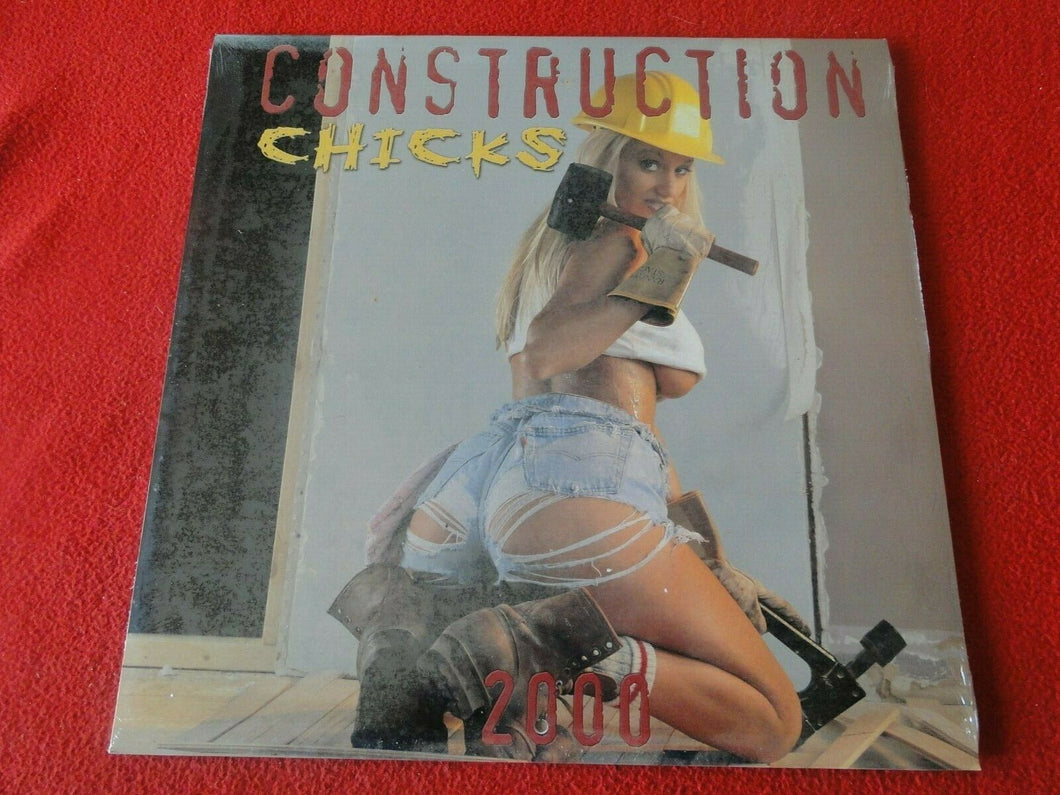 Vintage Large Semi-Nude Pinup Wall Calendar SEALED 12 x 12 2000 Construction...C