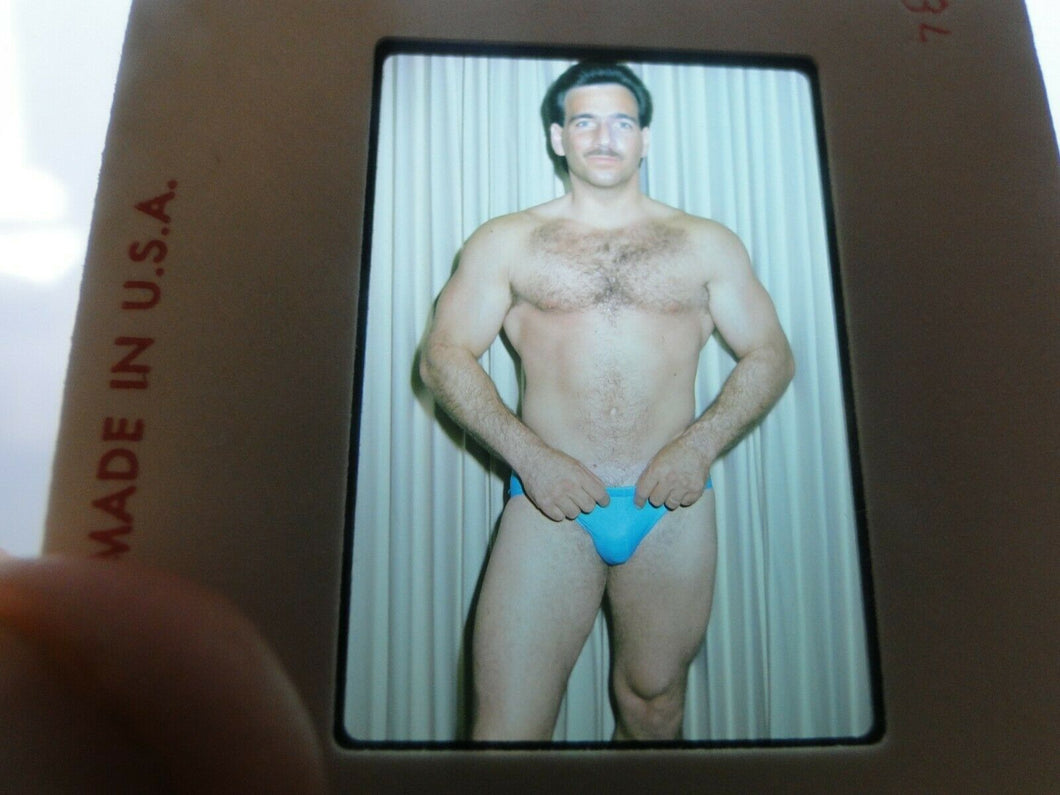 VINTAGE 35MM SLIDE MALE GAY INTEREST BEEFCAKE MUSCLE SEMI NUDE HOT BUFF JA1